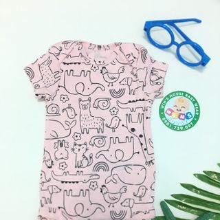 Bộ BodySuit tay ngắn nhiều mẫu họa tiết đáng yêu dành cho bé BS007