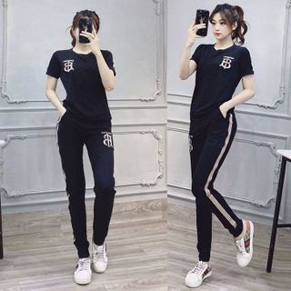 Bộ đồ thể thao phối sọc cao cấp BT TT389