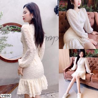 Đầm xinh hack dáng tay dài