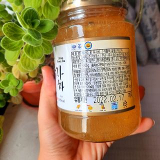 Mật ong chanh đào Hàn Quốc nắp vàng Haetti 580gr
