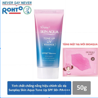 Tinh chất chống nắng dưỡng ẩm nâng tông che khuyết điểm Sunplay Skin Aqua Tone Up UV Essence (Mint Green) 50g