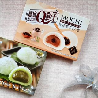 Bánh mochi mâm xôi/ kiwi/ sầu riêng/ trà sữa/ trà xanh/ đậu đỏ/ lá dữa sữa dừa Royal Family Taiwan 168g 6 bánh