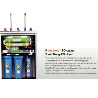 Máy lọc nước RO Kangaroo KG10A3VTU với 10 cấp lọc, 3 chức năng nước (Nóng - RO - Lạnh)