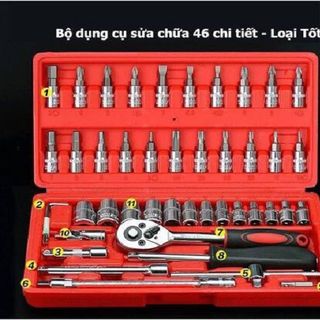 BỘ DỤNG CỤ SỬA CHỮA 46 MÓN TIỆN DỤNG(HỘP MÀU ĐỎ) giá sỉ