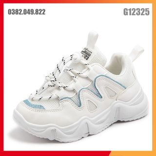 Giày Sneaker Bé Trai Bé Gái Dây Rút Hiện Đại Đế Chống Trơn Trượt Phong Cách Hàn Quốc Siêu Đẹp Size 27-36 (Màu Trắng) - G12325 giá sỉ