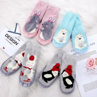 Giày tất tập đi chống trơn họa tiết nổi cho bé