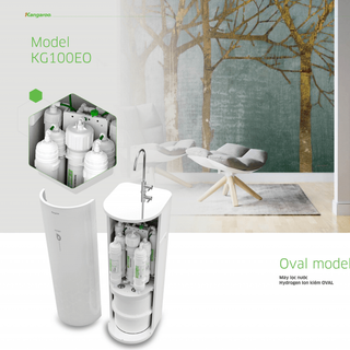 Máy lọc nước RO Hydrogen Kangaroo KG100EO gồm 7 lõi tạo nước kiềm giàu Hydrogen