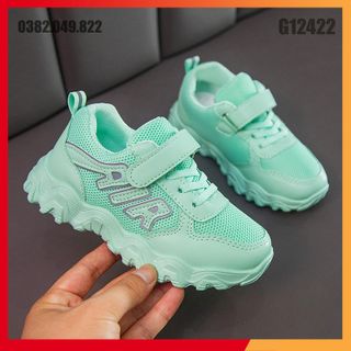 Giày Sneaker Bé Trai Bé Gái Lưới Thoáng Khí Quai Dán Hiện Đại Đế Chống Trơn Trượt Phong Cách Hàn Quốc Dễ Thương Size 28-37 - G12422
