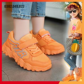 Giày Sneaker Bé Trai Bé Gái Lưới Thoáng Khí Quai Dán Hiện Đại Đế Chống Trơn Trượt Phong Cách Hàn Quốc Dễ Thương Size 28-37 - G12422