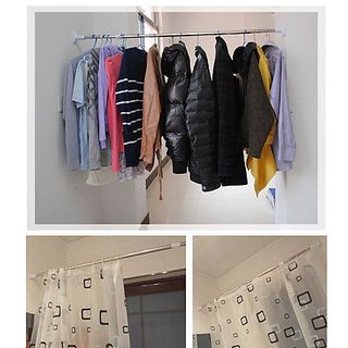 Cây phơi đồ, treo rèm gấp gọn đa năng
