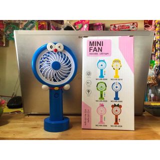 QUẠT TÍCH ĐIỆN MINIFAN CẦM TAY HÌNH THÚ 3 CHẾ ĐỘ GIÓ CÓ ĐẾ ĐỂ BÀN(LOẠI LỚN CÓ ĐÈN)