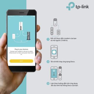 TP-Link AC1200 Hệ thống WiFi Mesh Cho Gia Đình cho độ phủ Wi-Fi tuyệt vời - Deco E4(3-pack)/M4 (3-pack)