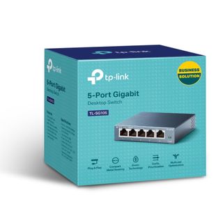 TP-Link Gigabit Vỏ thép Bộ chia mạng Switch 5 cổng RJ45 Tăng tốc máy chủ - TL-SG105 -