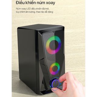 Loa Máy Tính ROBOT RS200 Hiệu Ứng Đèn LED - Âm Thanh HD Cao - BẢO HÀNH 12 THÁNG