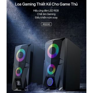 Loa Máy Tính ROBOT RS200 Hiệu Ứng Đèn LED - Âm Thanh HD Cao - BẢO HÀNH 12 THÁNG