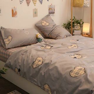 Bộ vỏ chăn ga gối cotton poly
