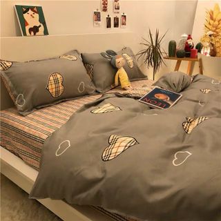Bộ vỏ chăn ga gối cotton poly