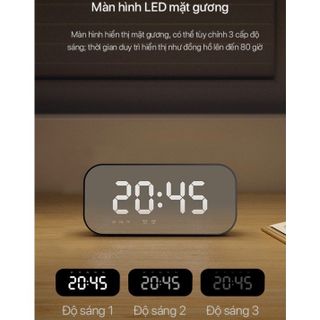 Loa Bluetooth 5W Màn Hình LED - Hỗ Trợ Mặt gương, Xem giờ, Đồng hồ báo thức, Nhiệt độ , Nghe FM-ACOME A5- 4.9