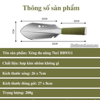 Xẻng cầm tay dã ngoại đa năng 7in1 BB9311
