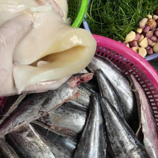 Chả cá thu pha mực và nguyên chất