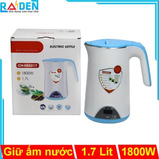 Ấm siêu tốc 2 lớp Cuho CH-EK0217 dung tích 1.7L, có chức năng giữ ấm nước