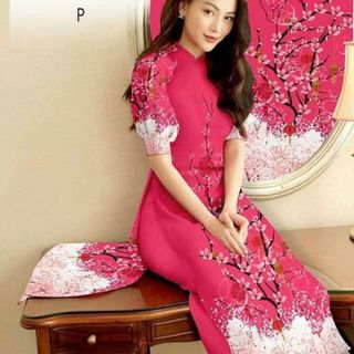 Áo dài cách tân họa tiết siêu đẹp AD25 DEAL HOT