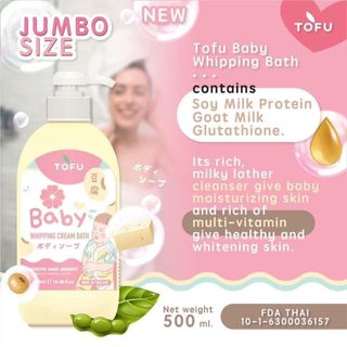 SỮA TẮM WHIPPING CREAM BABY TOFU ĐẬU HỦ GIÚP LÀM MỊN DA , DƯỠNG TRẮNG DA