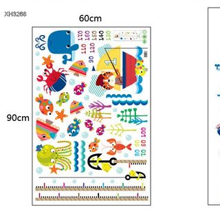 Decal Dán Tường Đo Chiều Cao Biển