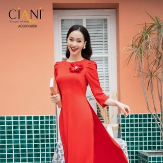 Áo dài cách tân bông hoa tay siêu đẹp AD1