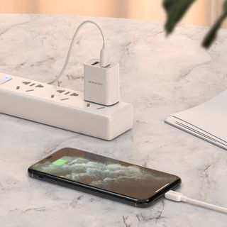 Bộ Cóc Cáp Sạc Borofone BA53 Cổng Lightning - 2 Cổng USB 2.1A chuẩn US