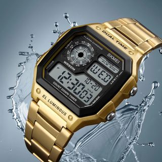 ĐỒNG HỒ SKMEI - SK068 Đồng hồ Unisex điện tử dây thép không gỉ Skmei