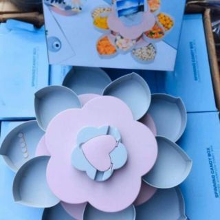 KHAY MỨT XOAY HOA MAI 2 TẦNG 10 CÁNH