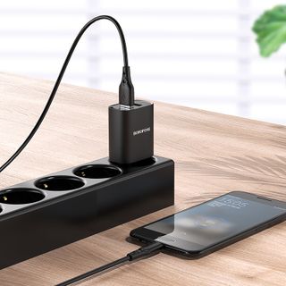 Bộ Cóc Cáp Sạc Borofone BN2 Cổng Micro - 2 Cổng USB 2.1A chuẩn EU