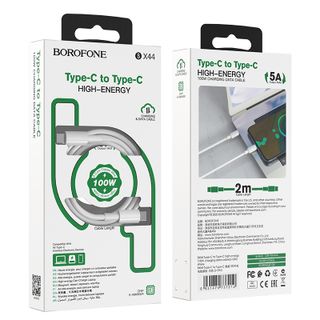 Cáp Sạc Nhanh Truyền Dữ Liệu 100W Borofone BX44 Cổng Type C ra Cổng Type C 2m