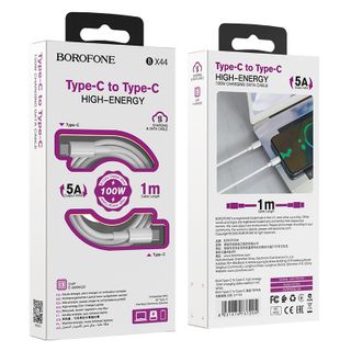 Cáp Sạc Nhanh Truyền Dữ Liệu 100W Borofone BX44 Cổng Type C ra Cổng Type C 1m
