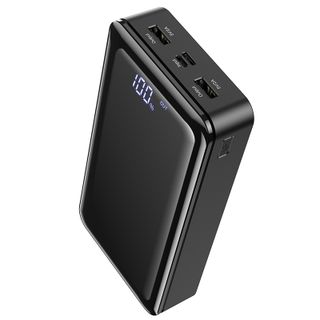 Pin sạc dự phòng Borofone BJ8 dung lượng 30000mAh cổng vào Micro USB/ USB C, 2 cổng sạc ra 1A, có màn LCD hiển thị dung lượng pin