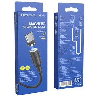 Cáp Sạc Truyền Dữ Liệu Từ Hít Nam Châm Borofone BX41 Cổng Type C 1m