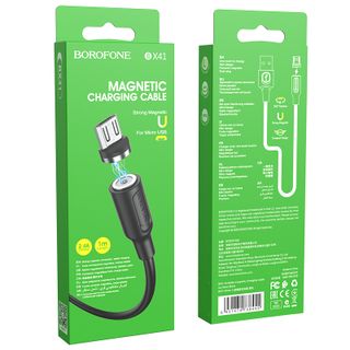 Cáp Sạc Truyền Dữ Liệu Từ Hít Nam Châm Borofone BX41 Cổng Micro 1m
