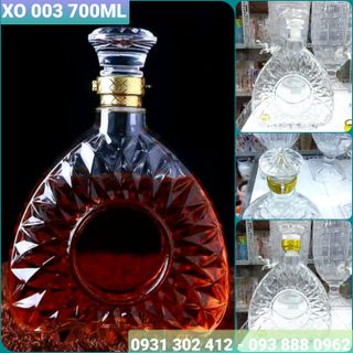 Chai thủy tinh đựng rượu X0 500ml và XO 700ml ( thùng 21c )