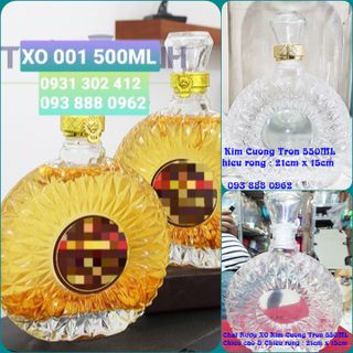 Chai thủy tinh đựng rượu X0 500ml và XO 700ml ( thùng 21c )