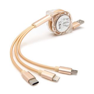 Cáp 3 đầu rút gọn dài 1m