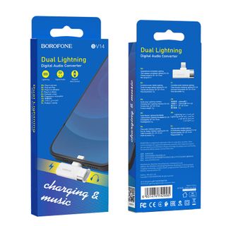 Jack Chuyển Đổi Âm Thanh Borofone BV14 Từ Cổng Lightning ra Lightning