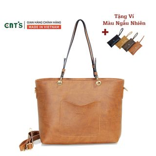 Túi xách nữ thời trang CNT TX42 cao cấp (Kèm ví) BÒ ĐẬM giá sỉ