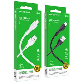 Cáp Sạc Truyền Dữ Liệu BOROFONE BX51 Cổng Micro 1m