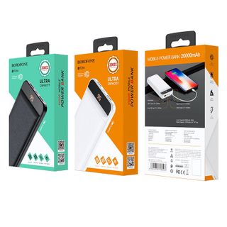 Pin Sạc Dự Phòng BOROFONE BT29A, 20000mah, Micro USB / USB C, 2 cổng sạc 2.1A, Đèn Led hiển thị dung lượng pin