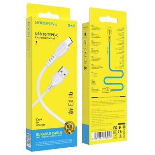 Cáp Sạc Truyền Dữ Liệu BOROFONE BX51 Cổng Type C 1m