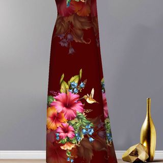 Áo dài truyền thống hoa đại