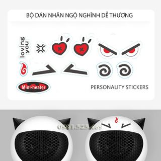 Quạt Sưởi Mini Để Bàn Hình Thú