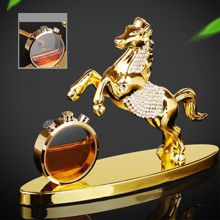 Tượng ngựa mã đáo đính đá để taplo xe ô tô