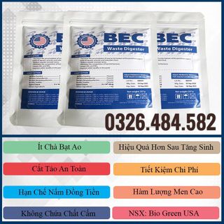 Vi sinh cắt tảo độc ,giảm nhớt bạt ao nuôi tôm # vi sinh BEC 227g